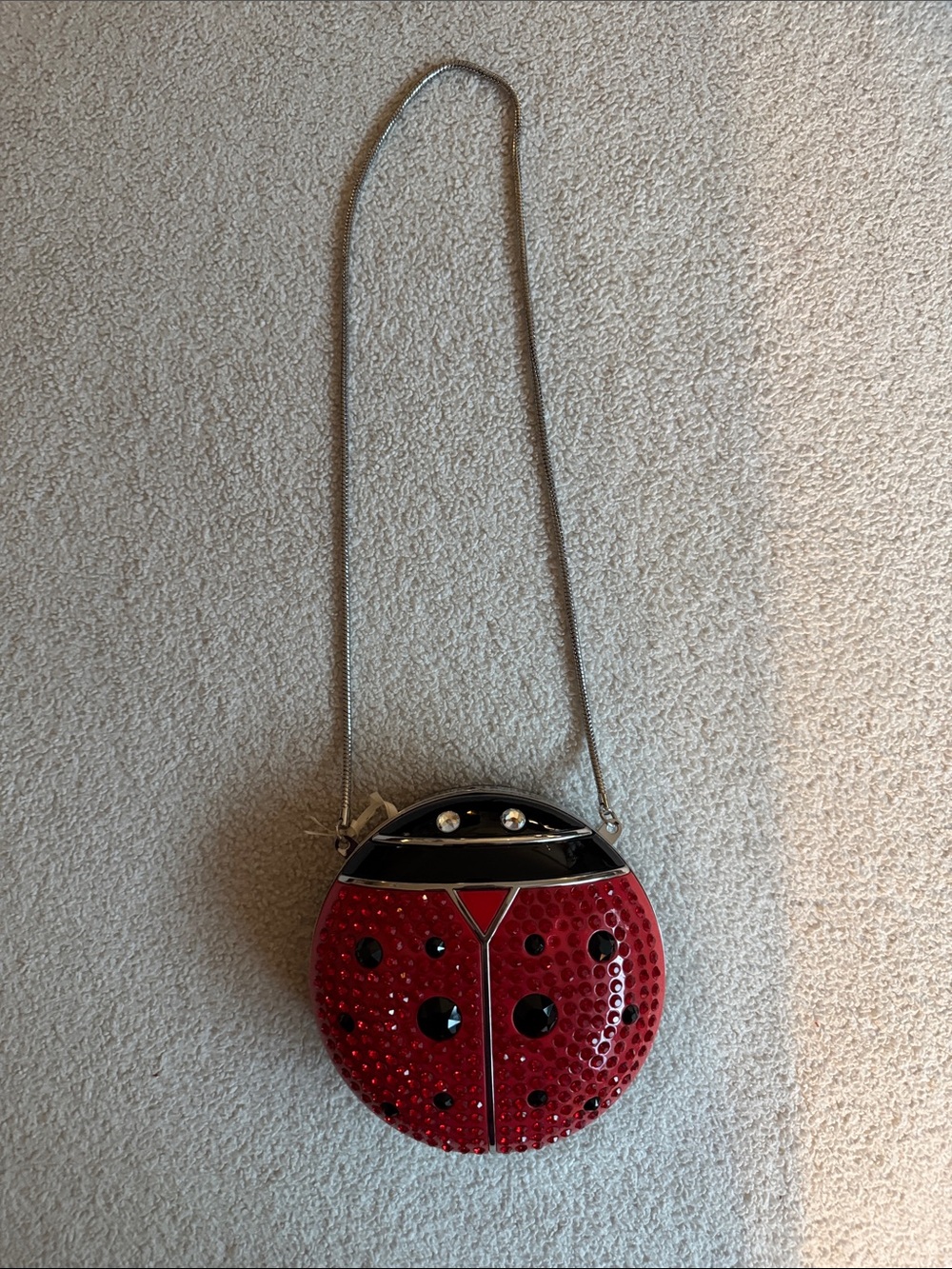 Red Ladybug Crystal Crossbody Bag